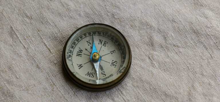 Antique pocket watch on map