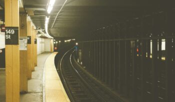 Subway station in the Bronx, NYC